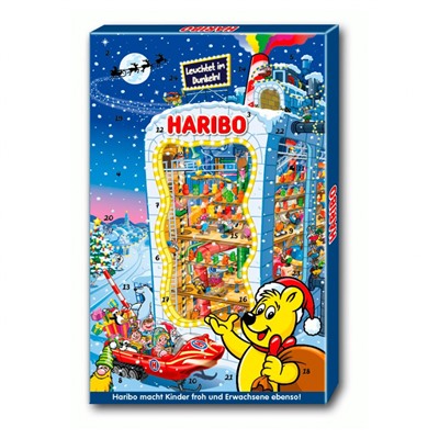 Haribo Adventskalender Харибо 2025 Адвент Календарь, 24 подарка-сюрприза, 300 г