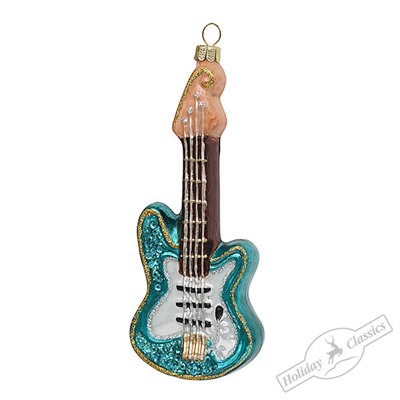 Гитара бирюзовая (стекло) 5,5х2х14,5 см