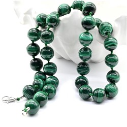 Бусы из малахита шарик 12мм, 48см, 110г
