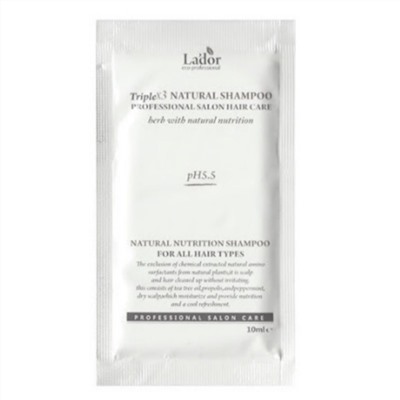 Lador Уценка Органический шампунь с эфирными маслами в пробнике / Triplex Natural Shampoo, 10 мл