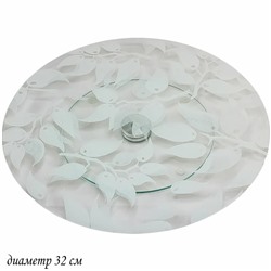 888-050  Тортовница вращающаяся  "Белый лист"  32см   (х11)