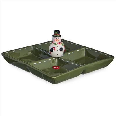 МЕНАЖНИЦА 4 СЕКЦИИ КОЛЛЕКЦИЯ "CHRISTMAS GIFT" 19*19*9,5 СМ