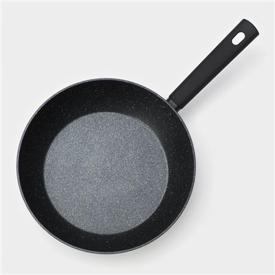 Сковорода Доляна «Первый дом», d=28 см, h=8 см, кованый алюминий, индукция, чёрная