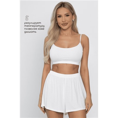 Кроп-топ Шелк вискозы (молочный) Б14507-52М