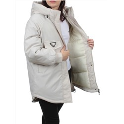 6176 LT. BEIGE Куртка зимняя женская (200 гр. холлофайбер)