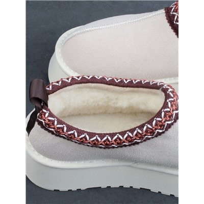 04-X85 BEIGE Угги зимние женские (натуральная замша, натуральная шерсть)