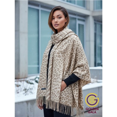 Палантин теплый кашемировый с двусторонним принтом Арт 2322/10