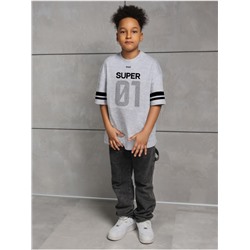 Футболка "Лидер" серый Мальчик