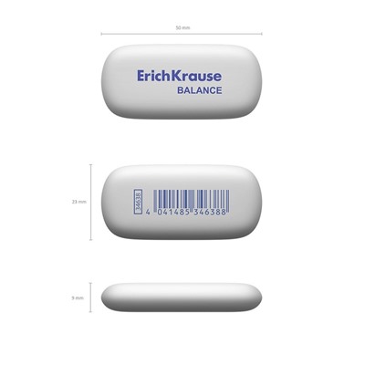 Ластик ErichKrause Balance Mini, 50 х 23 х 9 мм, мягкий, гипоаллергенный