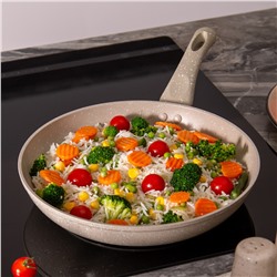 СКОВОРОДА AGNESS С АНТИПРИГАРНЫМ ПОКРЫТИЕМ "LATTE", 26Х5,2СМ