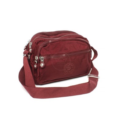 Сумка женская текстиль BoBo-8215,  3отд,  плечевой ремень,  бордо 266120