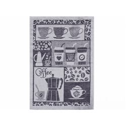 17С102-ШР+К/к. 49*70 Полотенце "Кофейня-2" цв. 34 рис. 571 т.серый