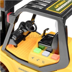 Машина "Погрузчик" с бочками и поддоном 1:16 (свет, звук) в коробке