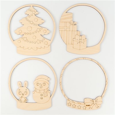 Роспись по дереву на новый год «Веселая зима», набор для творчества