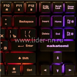 Клавиатура NAKATOMI Gamintg проводная игровая KG-23U USB (черная)