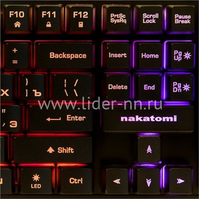 Клавиатура NAKATOMI Gamintg проводная игровая KG-23U USB (черная)