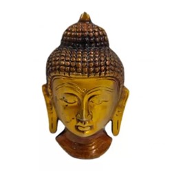 Латунная статуя Будды, Lord Buddha Head Brass Idol Sculpture Statue