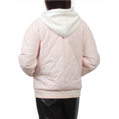 H24-90 PINK Куртка бомбер демисезонная женская (100 гр. синтепон)