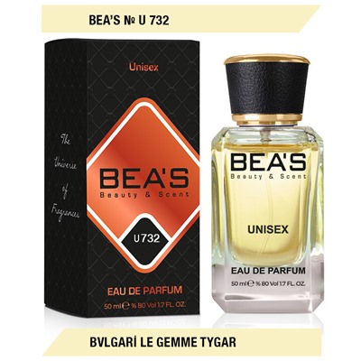 Beas U732 Bvlgarİ Le Gemme Tygar edp 50 ml, Парфюм унисекс Beas U732 создан по мотивам аромата Bvlgarİ Le Gemme Tygar