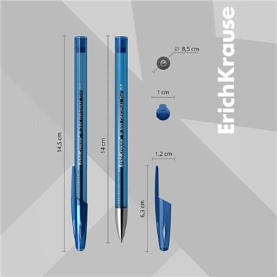 Набор ручек гелевых 4 штуки, ErichKrause R-301 ORIGINAL Gel, узел 0.5 мм, чернила микс, длина линии письма 600 метров, европодвес