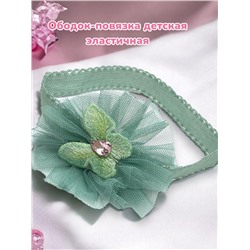 Ободок-повязка детская с бабочкой Арт ОБ8А тип 5