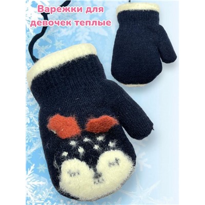 Варежки теплые для девочек Арт 2023/2 модель 3