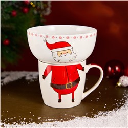 НАБОР ПОСУДЫ LEFARD "ДЕД МОРОЗ" 2 ПР. (КРУЖКА 360МЛ, САЛАТНИК 500МЛ)