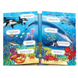 Наклейки многоразовые «Кто живёт в море», книжка-раскладушка