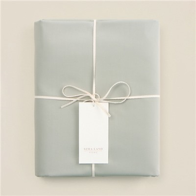 Простыня 1.5 спальная SL Home Percale 300ТС, 160×235 см, олива, хлопок 100%