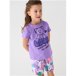 Комплект для девочки: футболка, шорты