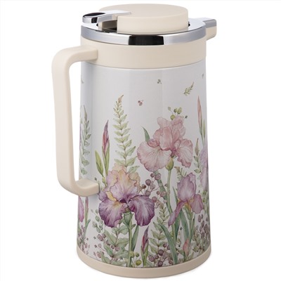 ТЕРМОС СО СТЕКЛЯННОЙ КОЛБОЙ, 950 МЛ, КРЫШКА С КЛАПАНОМ, СЕРИЯ "IRISES"