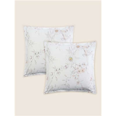 Набор наволочек SL Home Floral cover 70*70+3 см - 2 шт, сатин, 140 гр/м2, 100% хлопок