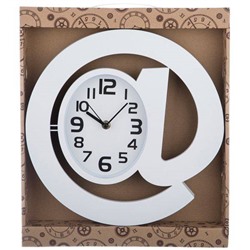 ЧАСЫ НАСТЕННЫЕ КВАРЦЕВЫЕ "СОБАЧКА" ДИАМЕТР=30 СМ. ЦВЕТ: БЕЛЫЙ ЦИФЕРБЛАТ 17*12 СМ. (КОР=6ШТ.)