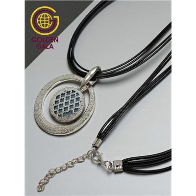 Кулон на кожаном шнурке "Женская грация" Арт КШ2130/15