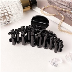 Крабик для волос «Глянец», цветочная гирлянда, 9.5 см, чёрный