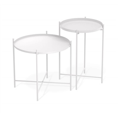 Двойной кофейный столик SHT-CT8/CT8-2
                        белый муар