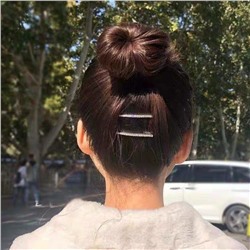 Невидимки для волос со стразами 4 шт. СЕРЕБРО