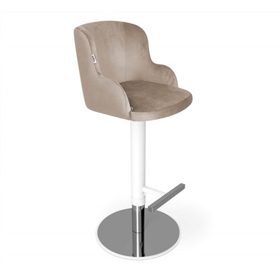 Стул барный SHT-ST39/S128
                        латте / хром / белый муар