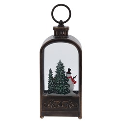 GAEM Изделие декоративное "Фонарь" (подсвет, муз, вьюга, 3хААА н/п +USB), L10 W6 H27 см