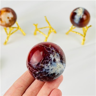 Радуга Самоцветов Шар из Сердолика на подставке