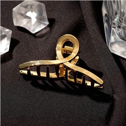 Крабик для волос «Валери», петелька, 4.7 см, золото