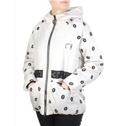 ZW-2166-C WHITE Куртка демисезонная женская BLACK LEOPARD (100 гр.синтепона)
