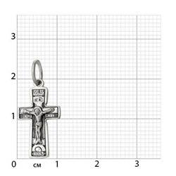 Крест из серебра литье частичное чернение