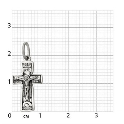 Крест из серебра литье частичное чернение