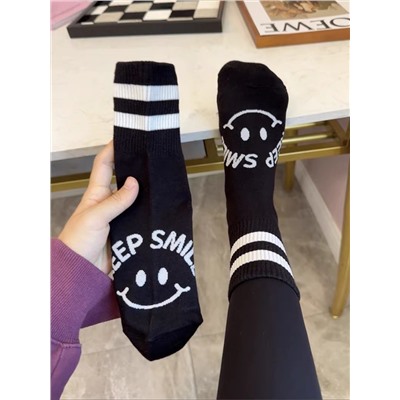 Goods for men and women, cotton knee socks, shark, trousers, internet celebrity, mid-length