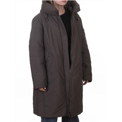 A618 GRAY/BROWN Пальто зимнее женское (верблюжья шерсть, 120 гр. холлофайбер)
