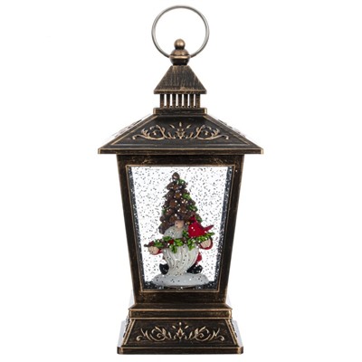 GAEM Изделие декоративное "Фонарь" (подсвет, вьюга, 3хАА н/п), L12 W12 H27 см