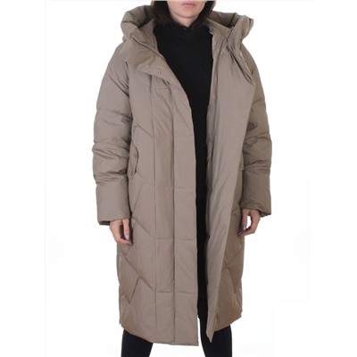 A621 BEIGE Пальто зимнее женское (200 гр. холлофайбер)