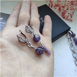 Серьги аметист