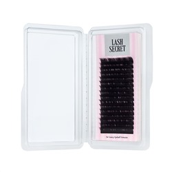 Lash Secret Ресницы для наращивания, одна длина, 16 линий, C, 0.10 мм, чёрный
